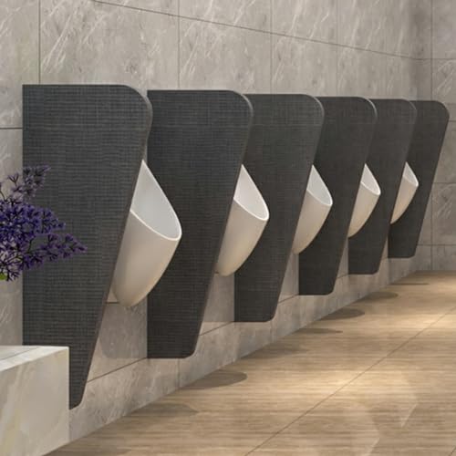Mampara de madera para urinario masculino con diseño robusto