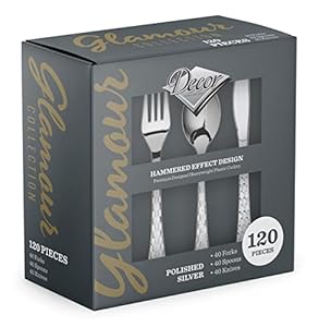 Decorline Glamour Collection 120-teiliges Plastikbesteck Set