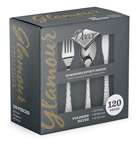 Decorline Glamour Collection 120-teiliges Plastikbesteck Set