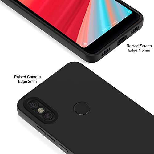 Image of Pikkme Mi Redmi Y2 Back Cover Soft Matte Liquid Silicone TPU | Camera Protection | Shockproof Slim Back Case for Mi Redmi Y2 (Black)