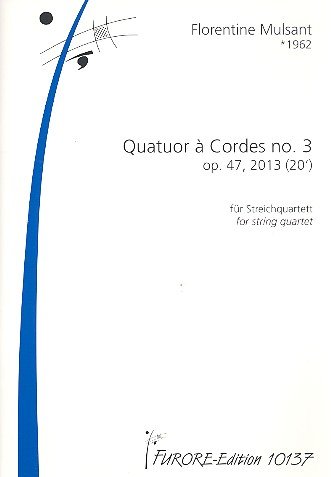 Quatuor à Cordes No.3 Op.47: for streich Quartett Sheet Music and Voices