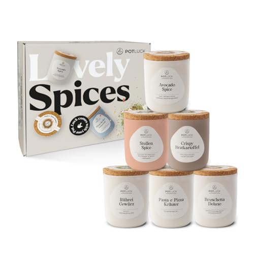 POTLUCK I 6er Gewürzset I 6 erlesene Gewürzmischungen I Ideal als Geschenk I Wiederverwendbarer...