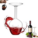 Cumuul Flipglass Upside down Wine Glass, 14 Fluid Ounce Long Stem Inverted Cocktail Glasses, Unique Fun Creative Stem Cups for Women Men Birthday Anniversary, Valentine, Christmas, Party Gift (1Pc)