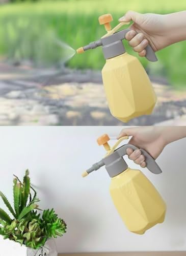 Homecloud Garden Water Sprayer Manual Pump 2 Litre | Versatile Tool for Gardening Plants,Flowers &Lawn Care with Shower and Spray Options for Herbicides,Pesticides,and Fertilizers | Pack of 1 (Yellow)