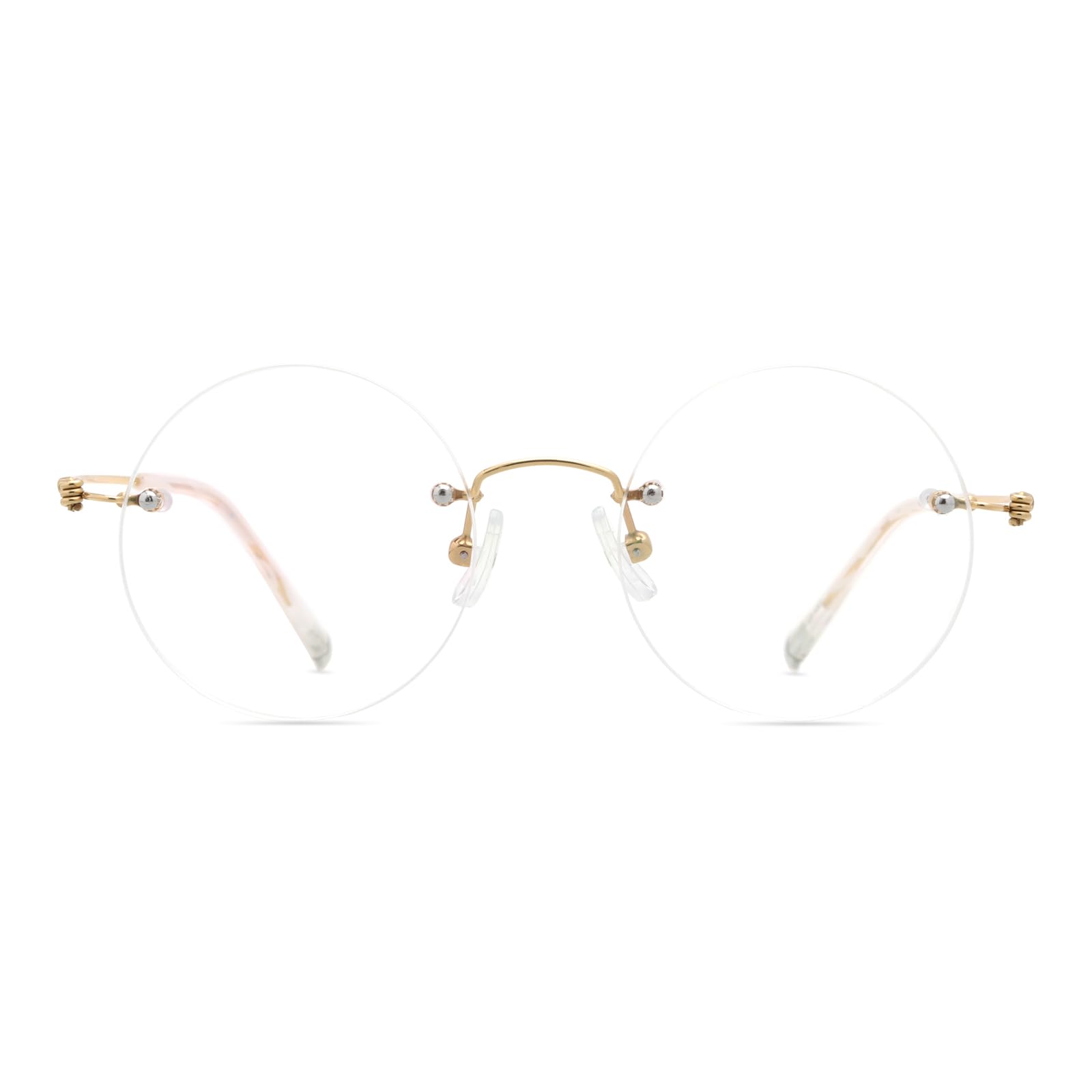 HELES Lunettes de lecture sans monture pour femme - Monture légère en titane - Verres en polycarbonate avec filtre de lumière bleue
