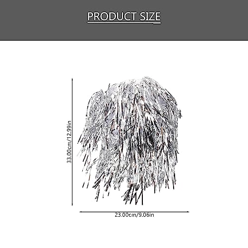 Homoyoyo 6PCS Colorful Foil Tinsel Wigs,Metallic Cosplay Prop Wigs for Costume Cosplay Photo Props Fancy Dress Shiny Party Costume Props (Mixed Color) - Image 2