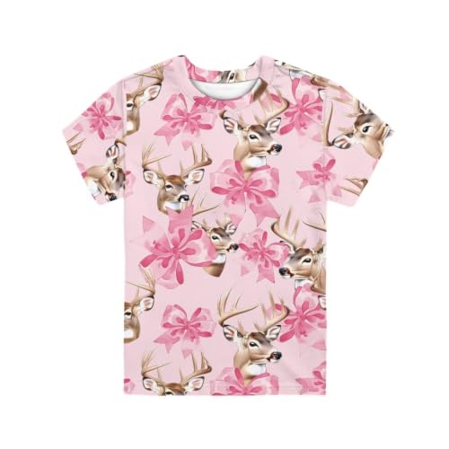 Image of Renewold Kids Novelty T-Shirt for Girls Boys Short Sleeve Crewneck Summer Tee Soft Breathable Graphic Shirt for Age 2-16