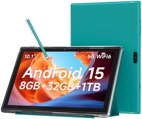 Tablet Android 15 de 10,1 polegadas, 8 GB de RAM, 32 GB de armaze...