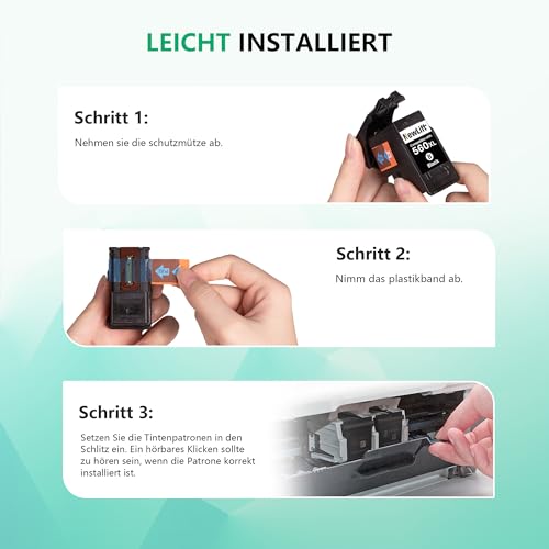 NewLift 540XL 541XL Kompatibel für Canon Druckerpatronen 540 541 XL PG-540 Schwarz CL-541 Color für Canon TS5150 Druckerpatronen für PIXMA TS5151 MG3600 MG3650S MG3350 TS5100(Schwarz,Farbe 2er-Pack)