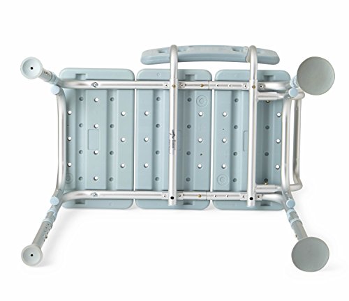 Medline Tub Transfer Bench With Microban Protection, For Use As A Shower Bench Or Bath Seat, Light Blue #TOP4