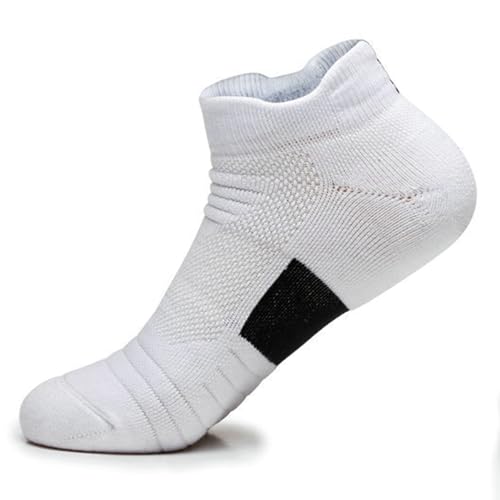 Socks for Sports, Casual Outing and Fitness, Comfortable, Machine Washable, Breathable, High Resilience, Soft, Abrasion-Resistant, Pilling-Resistant - 1 Pack, White