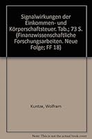 Signalwirkungen Der Einkommen- Und Korperschaftsteuer 3428008804 Book Cover