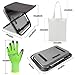 Garden Kneeler and Seat 2 in 1, Thick Soft Kneeling Pad and Foldable Gardening Stool with Gardenig Glove and Carry Tote Bag, Gardening Gifts for Women, Seniors, Mum and Dad (Grey)