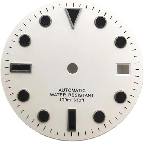 X PSBLTY 28.5mm Watch Dial Round Numberless Dial Replacement Watch Face Compatible with NH35/NH36/7S26/8215/ETA 2824 2836 Movement-No Glow-in-the-Dark(White NH35)