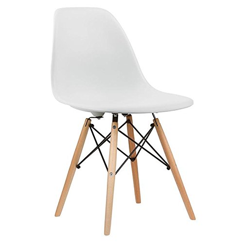 Cadeira em Abs Pw-071 Branca Pelegrin com Design Charles Eames Dkr Eiffel