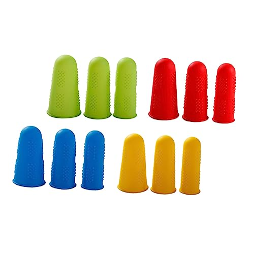 Gadpiparty 12Pcs Silicone Finger Covers Finger Protectors for Men Women for Kitchen Work Cooking and Crafts
