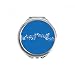 Blue Terweavg Music 5-le Staff Hand Compact Mirror Round Portable Pocket Glass