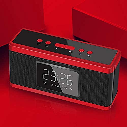 Wecker Digitaler Radiosender Tragbarer Bluetooth-Lautsprecher Subwoofer Elektronische Uhr AUX/TF-Karte FM-Radio Schreibtischuhr LED am Bett