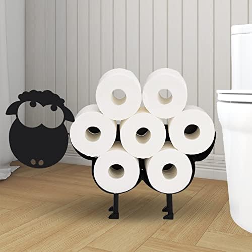 Black Sheep Toilet Paper Holder, Funny Bathroom Decor Metal Storage Basket, 8 Tissue Storage Tissue Stand, Animal Bathroom Kitchen Accessories