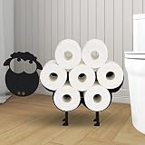Black Sheep Toilet Paper Holder, Funny Bathroom Decor Metal Storage Basket, 8 Tissue Storage Tissue