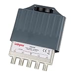 Labgear 4 Way Outdoor Coaxial Cable Splitter, F Type 5-2400MHz, Class A Screened, Weatherproof Box with Zinc Diecast Housing Ideal for Aerial & Satellite Signal Distribution