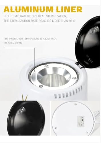 Esterilizador Elétrico De Alicates Tesouras Metal Com Microesfera Manicure Pedicure