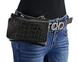Milwaukee Leather MP8854 Women's Black Leather Multi Pocket Belt Bag - One Size