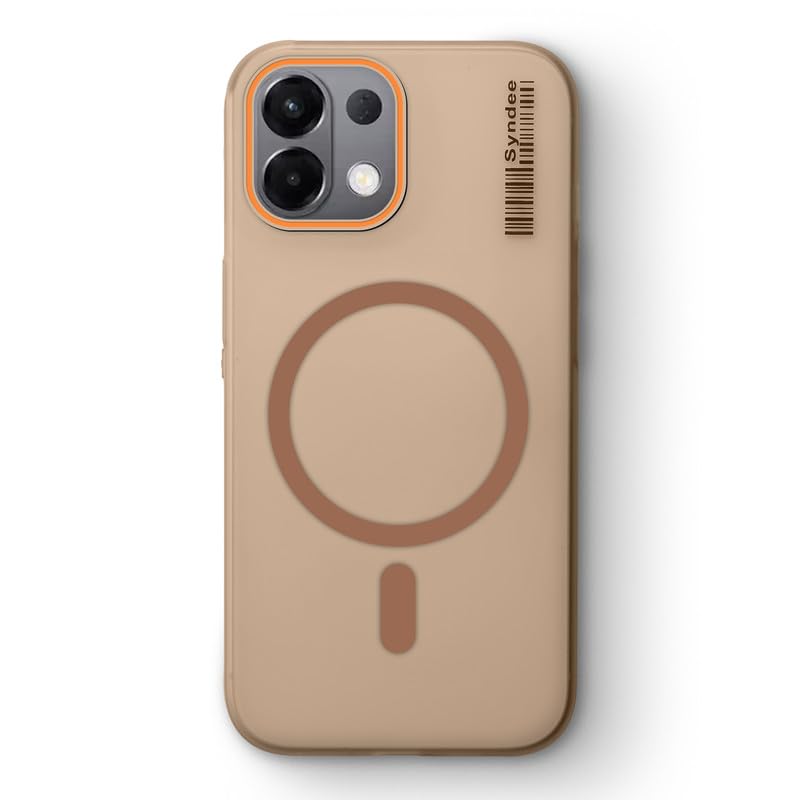 Image of Mr. Case Back Cover for Oppo K13 5G Sleek Frosted Translucent Back Only Compatible with Wireless Magnetic Accessories | Anti-Scratch Shockproof Phone Case - Brown
