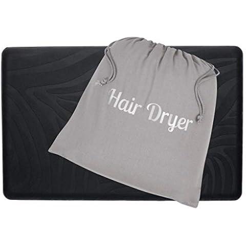 Heat Resistant Station Mat for Hair Straightener, Flat Iron, and Hot Styling Tools + Hair Dryer Bag for Travel and Safe Storage of Any Hair Dryer, Curling Iron or Straightener Cover