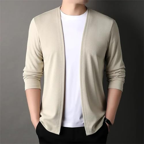 Men's Casual Solid Long Sleeved Cardigan Cloak Fashionable Comfortable Top4