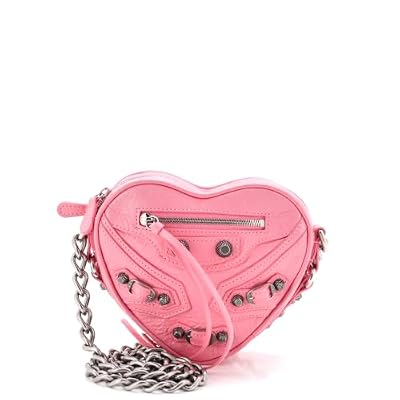 Balenciaga, Pre-Loved Le Cagole Giant Studs Heart Chain Bag Leather Mini