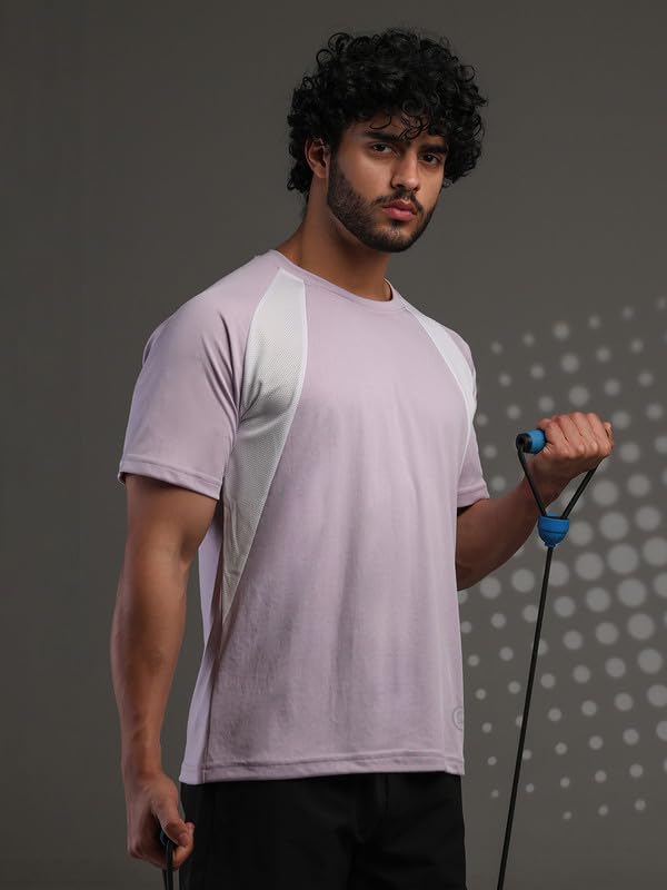 Image of CHKOKKO Gym Tshirt for Men Workout Regular Fit Sports Activewear Man Tshirts with Round Crew Neck and Half Sleeves for Yoga Running&Outdoor Activities