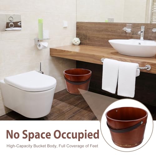 Cubeta de madera para spa de pies portátil miniatura 6