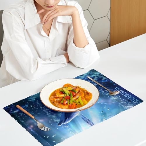 Sets de table Dream Dolphin antidérapants 30x45 cm lot de 6 - 7