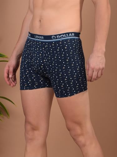 Image of Dollar Lehar Mens Combed Cotton Trunk - Pack of 2 - Actual Print May Vary