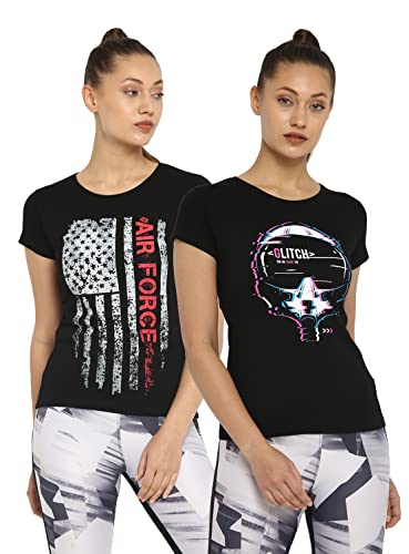 Image of Ap'pulse Women's Printed Short Sleeve Sport Tshirt Combo Pack