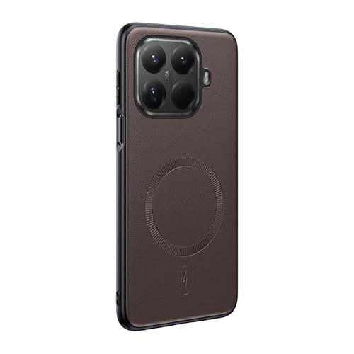 Pzwoxukhov Compatible with Xiaomi 15T Pro 5G Case Cover,PU Leather，Shockproof Phone Case，Compatible with MagSafe,Compatible with Xiaomi 15T Pro 5G Case Brown
