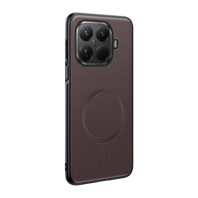 Housse Xiaomi 15T Pro 5G marron pour actifs, style similicuir
