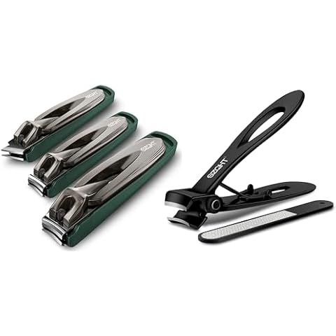 Nail Clippers Set,Toenail Clippers for Thick Nails,Ultra Wide Jaw Opening Nail Clippers for Men,Nail Clippers with Catcher Cover