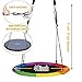 Royal Oak Saucer Tree Swing,Giant 40 Inches with Carabiners and Flags, Heavy Duty 1680D Oxford Fabric,700 lb Weight Capacity, Steel Frame,Waterproof, Easy Install Step by Step Instructions (Rainbow)