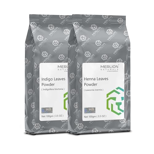 Henna e índigo en polvo Merlion Naturals 7 oz pack 2 miniatura 1