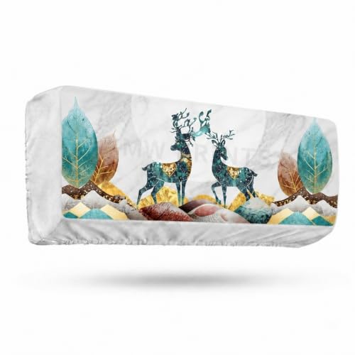 Image of Air Conditioning Dust Cover Folding Designer Ac Cover for Indoor Split Ac 1.5 ton (97 x 31 x 21.5 ), Polyester
