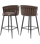 GOOLON Counter Height Stools Set of 2, Leathaire Bar Stools with 27 Inches Upholstered Seat Heigh...