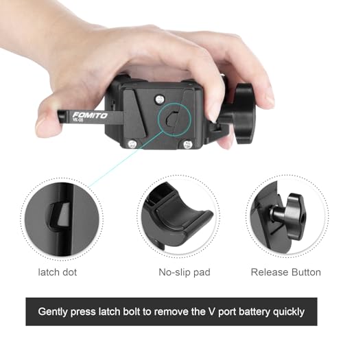 Fomito V-Mount Battery Clamp, Quick Release Plate for Sony BP Battery, Professional Camera Mount - image 2