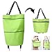Produktbild Roysmart Einkaufstrolley Einkaufstasche mit Rollen, Faltbare Trolley-Taschen, 2 in 1 Klappbarer Einkaufswagen für Zuhause Supermarkt Strapazierfähige Tasche, 20L (Grün)