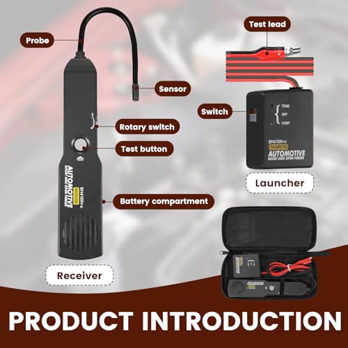 Cable Tracker Electrical, Automotive Short Circuit Finder, Wire Tracer Electrical, Em415pro Automotive Electrical Open&Short Finder Circuit Tester, Digital Car Circuit Scanner Diagnostic Tool