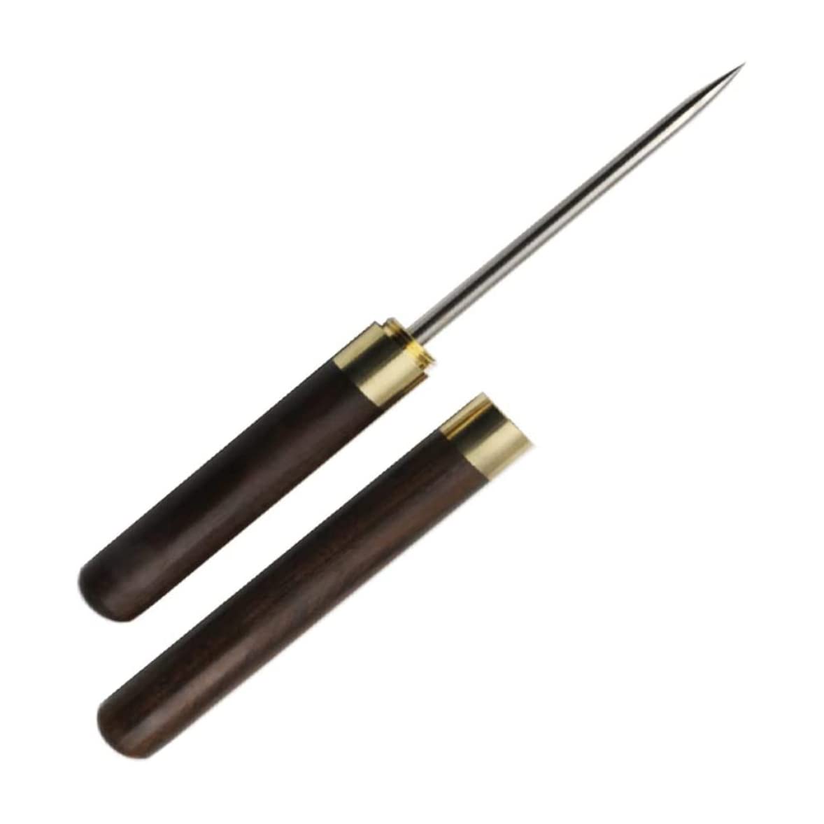 Ice Picks for Breaking Ice, Stainless Steel Ice Pick with Wooden Handle & Cover, Ice Pick Tool for Kitchen, Bars, Bartender, Picnics, Camping