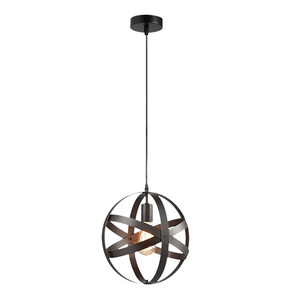 ZGDHWCR Creative Personality Iron Pendant Lamp, American Industrial Style Hanging Light, E26 Light Source Metal Chandelier, Restaurant Living Room Corridor Decoration Light Fixtures