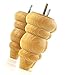 Patas de madera maciza torneadas para muebles, 150 mm de alto, acabado de roble, juego de 4 patas de repuesto para sofás, sillas, taburetes M10 (10 mm) SHN220