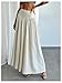 Milumia Women's Pleated Flowy Long Skirts High Waist Maxi Skirt with Pocket Apricot XX-Large